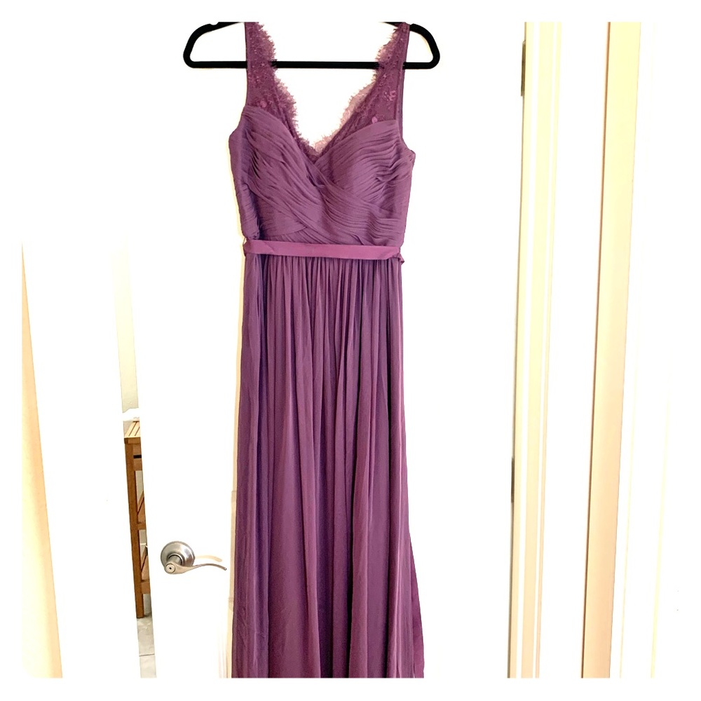 Purple four length dress from BHLDN